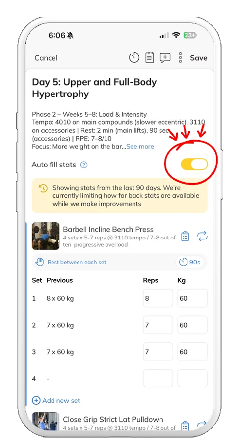 Trainerize screenshot, step 3