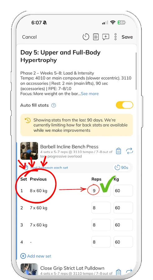 Trainerize screenshot, step 4