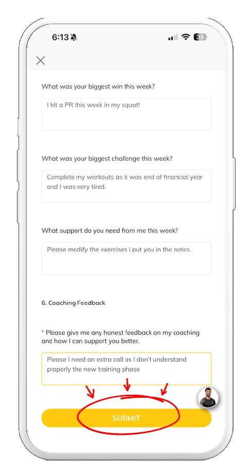 Trainerize screenshot, step 3